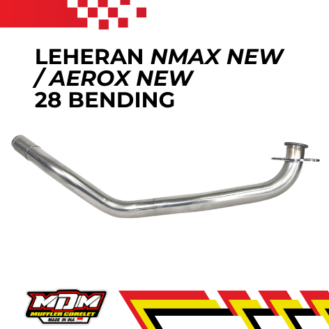 MDM RACING MUFFLER Pipa Leher Kenalpot Nmax NEW / Aerox NEW 28 MM Bending