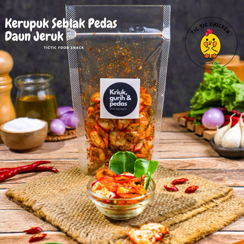

Krupuk seblak kering Pedas mantap