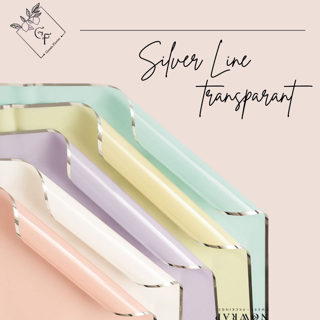 

TERLENGKAP SILVER LINE FLOWER WRAPPING COLOR TRANSPARENT CELLOPHANE KERTAS BUNGA HAND BOUQUET