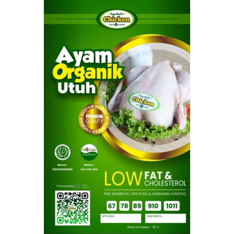 

Berkah Chicken Organik Ayam Utuh 800-900 gram