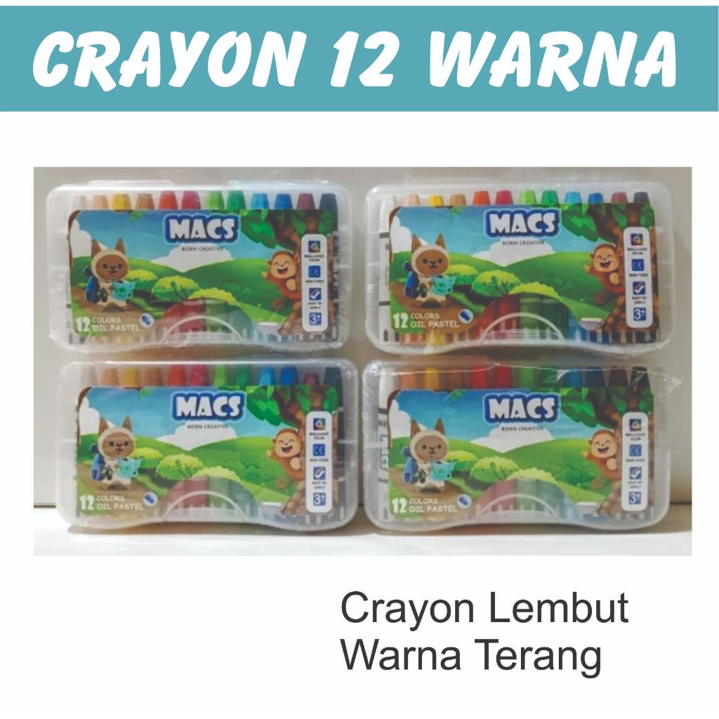 

CRAYON 12 WARNA Crayon Oil Pastel 12 Color