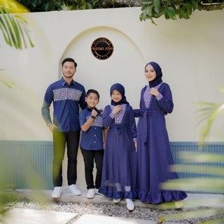 Dress Gamis Remaja Terbaru 2024 Lebaran Batik Couple Ayuma Modern Busana Muslim Sarimbit Kekinian