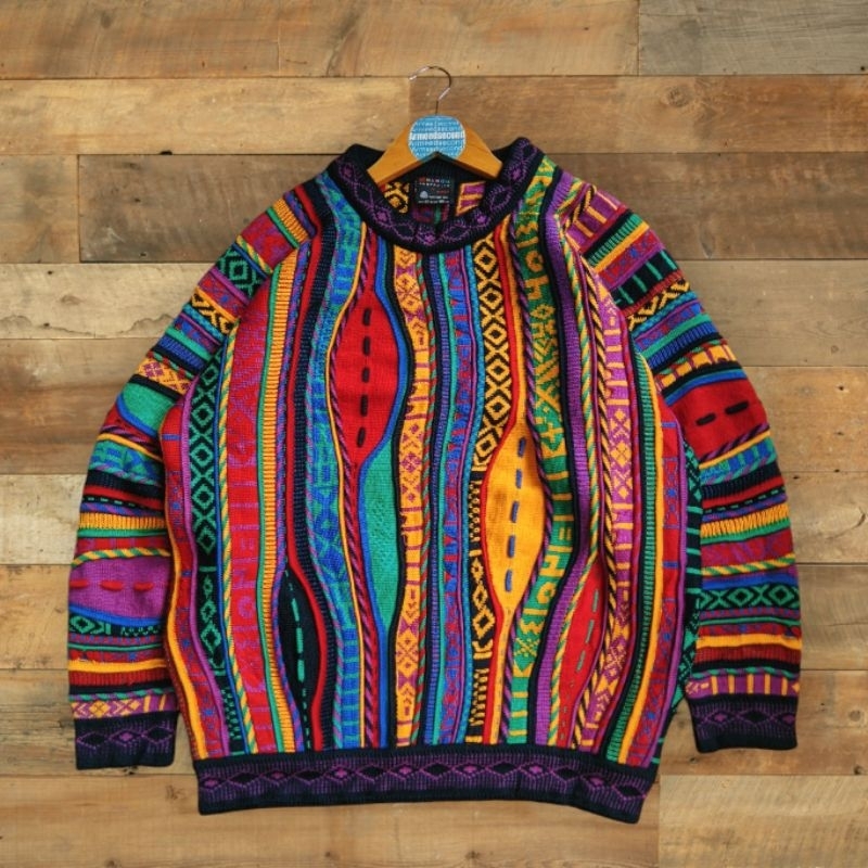 SWEATER RAJUT EMAROO AUSTRALIA STYLE COOGI KNITWEAR MOTIF TIMBUL SWEATER SCOND