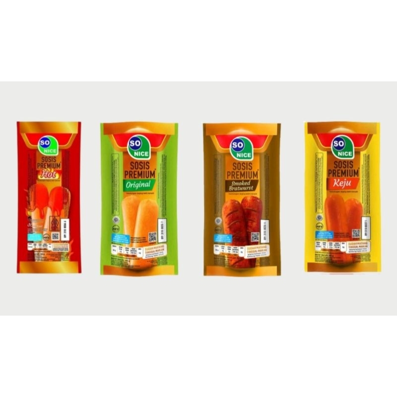 

So Nice Sosis Premium Siap makan 60/65gr