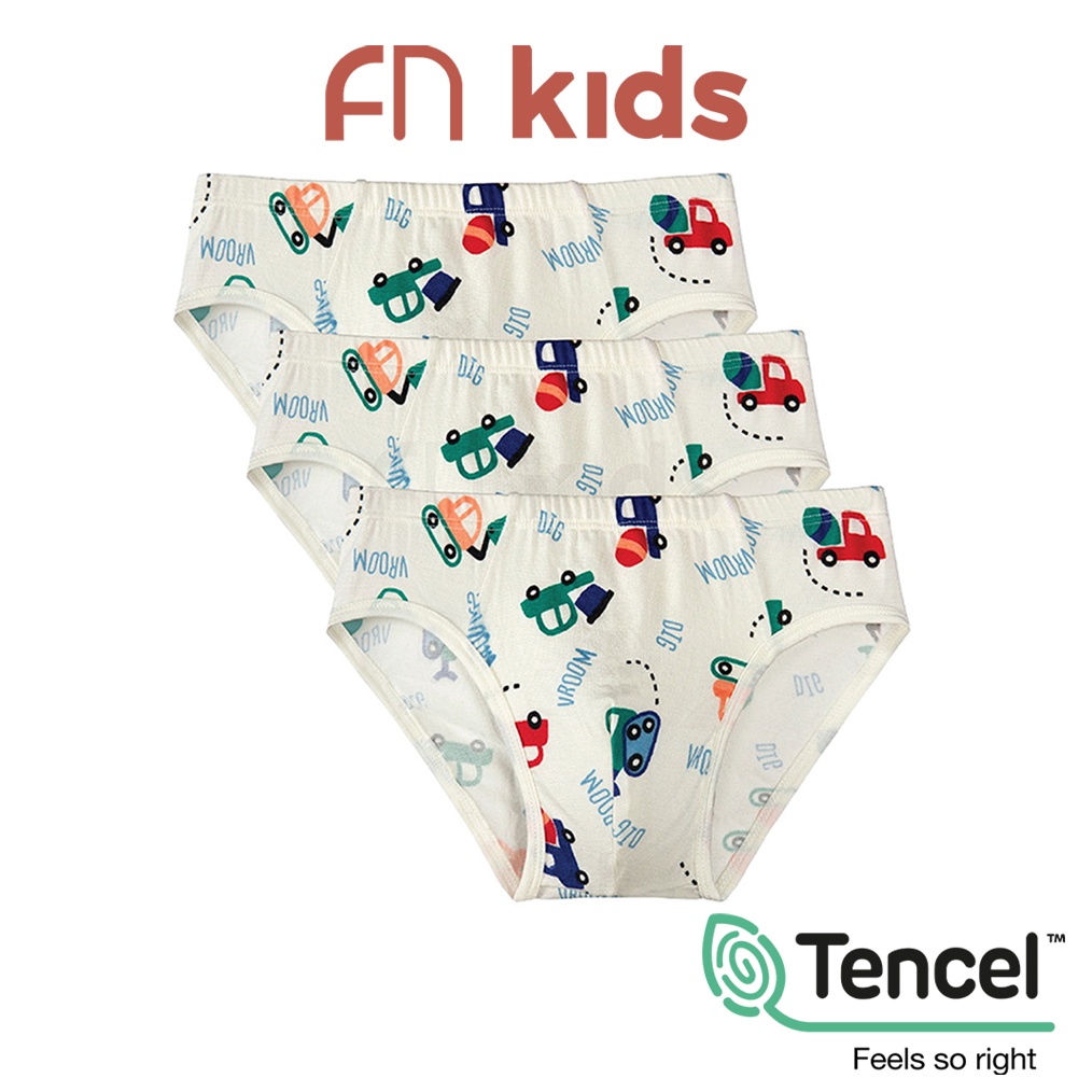 KODE D67K FN Kids Celana Dalam Brief Anak LakiLaki Tencel 3 pcs FKC 3389