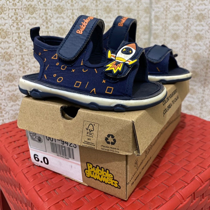 Sepatu Sandal Anak Bubble Gummers Original Bailey 0019423 size 6 bekas second preloved