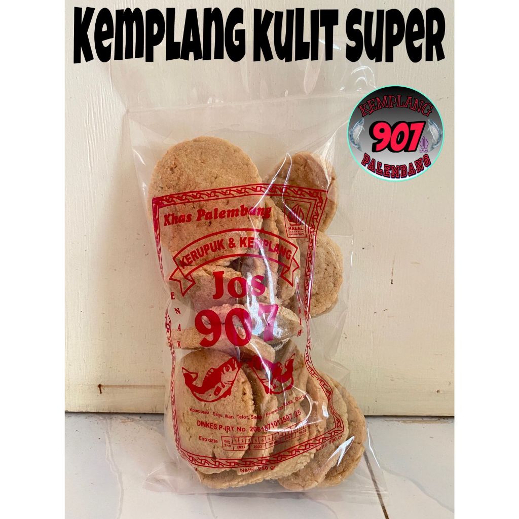 

JOS 907_Paket 5 bungkus CAMPUR + KULIT dengan berat masing-masing 200gram kerupuk kemplang super