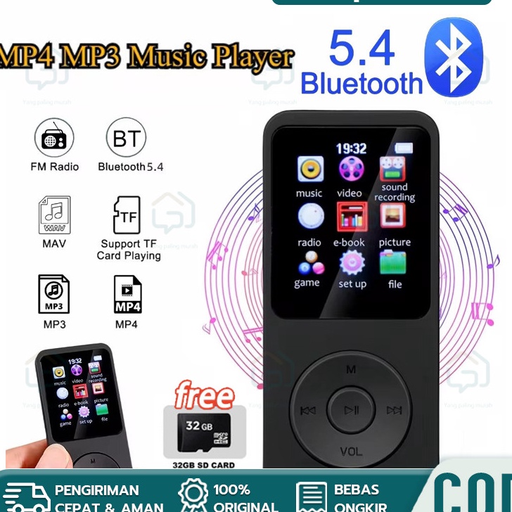 MP4 Bluetooth Speaker MP4 Mini Player Bluetooth MP4 Player Bluetooth 32GB Card USBType C 18 Inch Rad