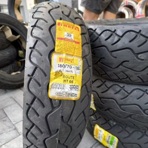 NOS BAN PIRELLI 180/70-15 TUBELESS MT66 ROUTE 180 70 RING 15 PROMO CUCI GUDANG BARU STOK LAMA