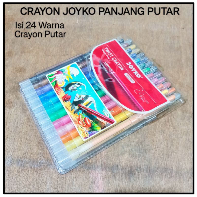 

Crayon Putar Joyko Panjang Isi 24 Warna