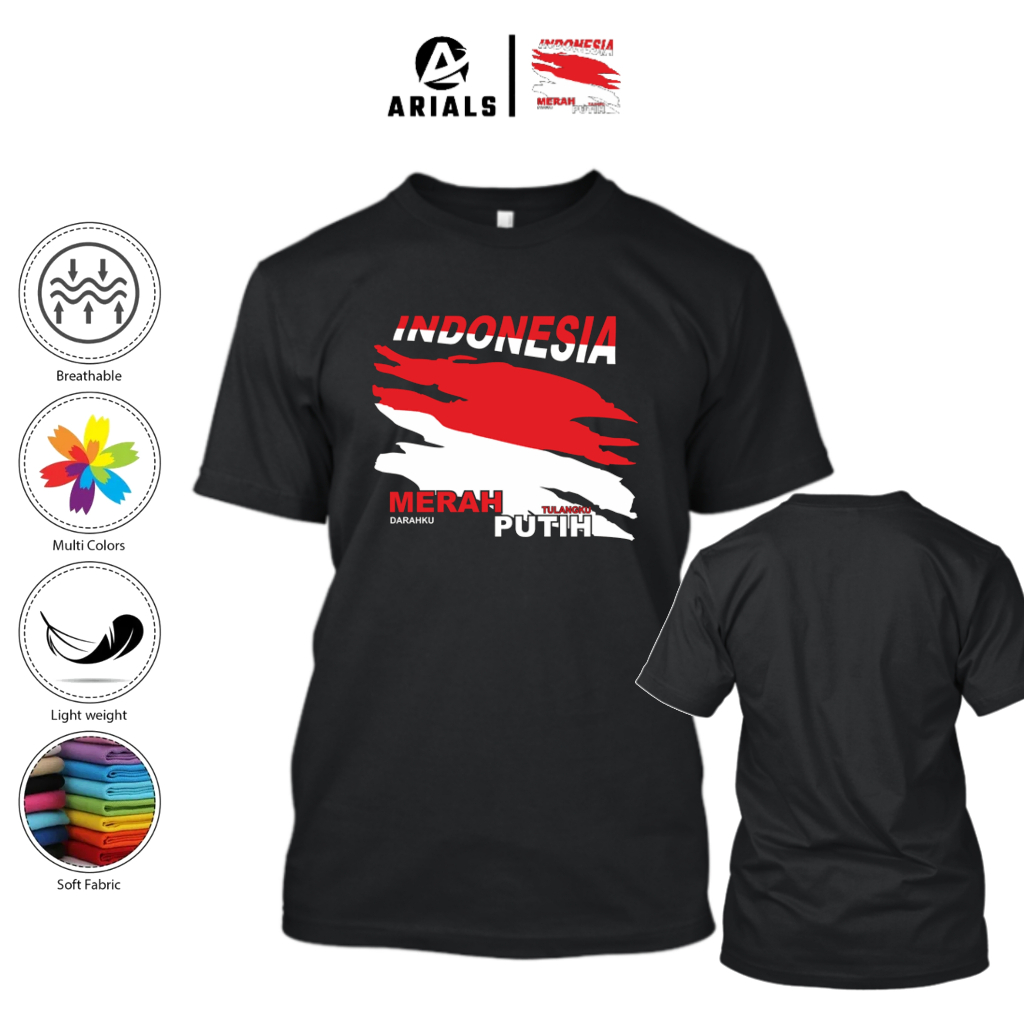 Arials Kaos Baju INDONESIA MERAH PUTIH