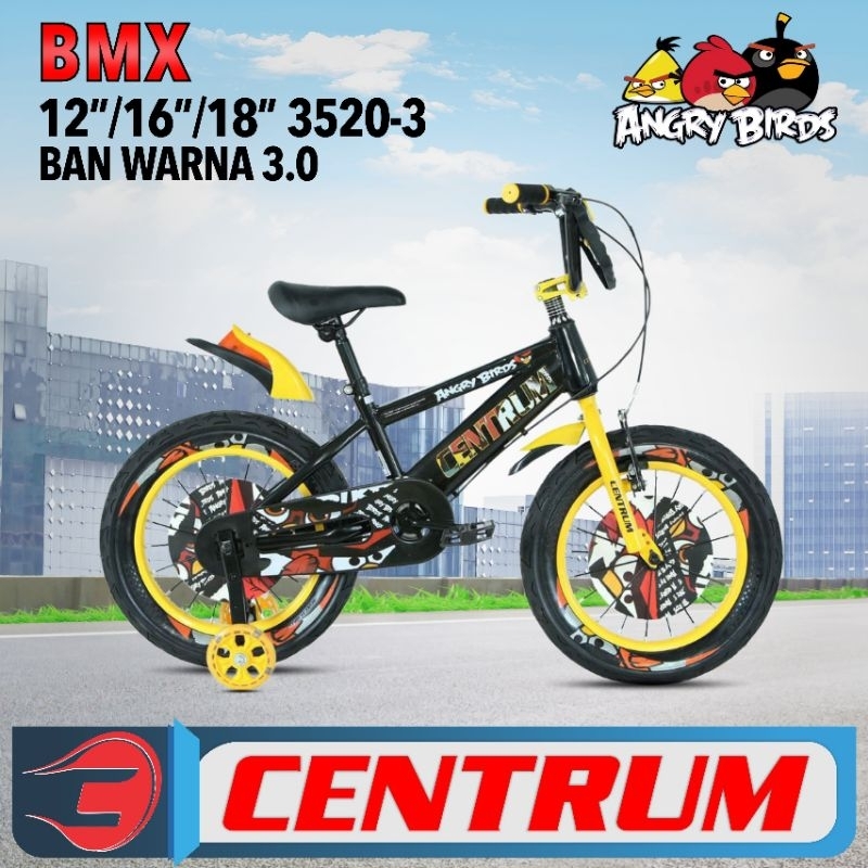 SEPEDA ANAK BMX CENTRUM 3520 ANGRY BIRD EDITION UKURAN 12 16 18