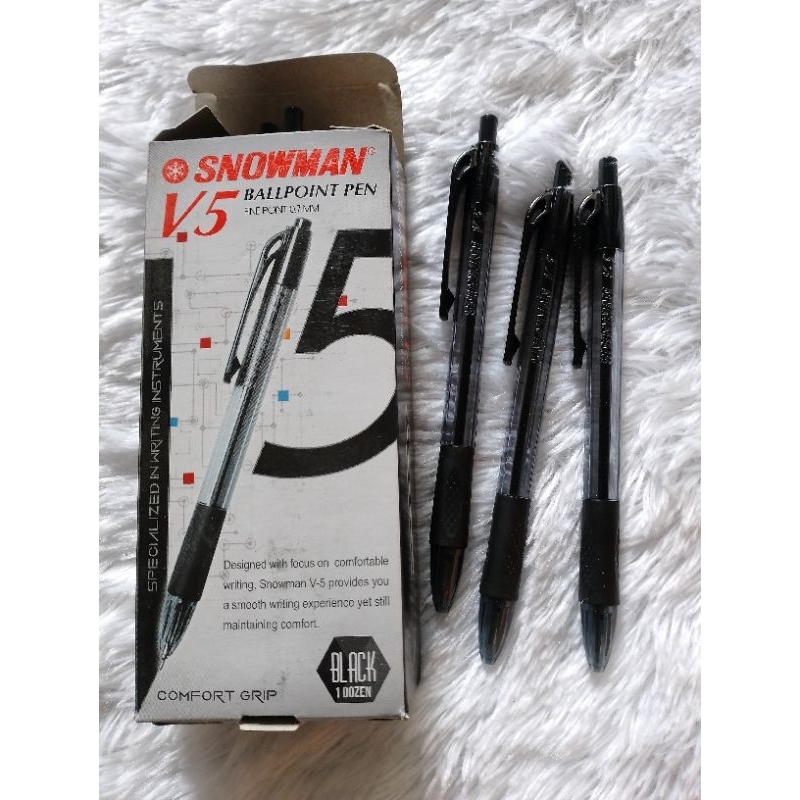 

Ballpoint Snowman V-5Warna Hitam