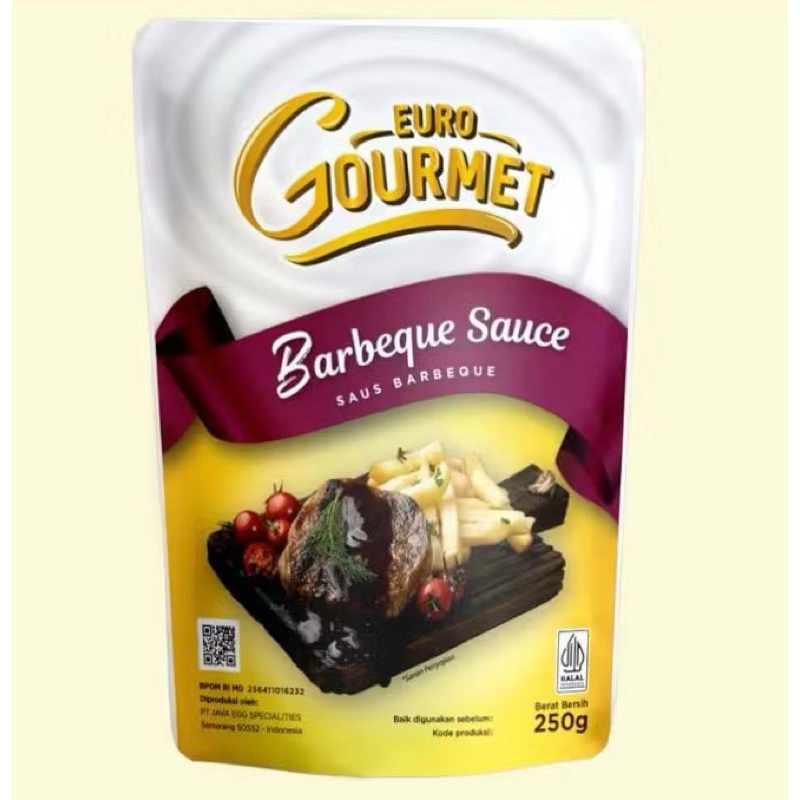 

Euro Gourmet Barbeque BBQ 250 gram Halal / Saus Bakaran / Saos Sosis Bakar Steak