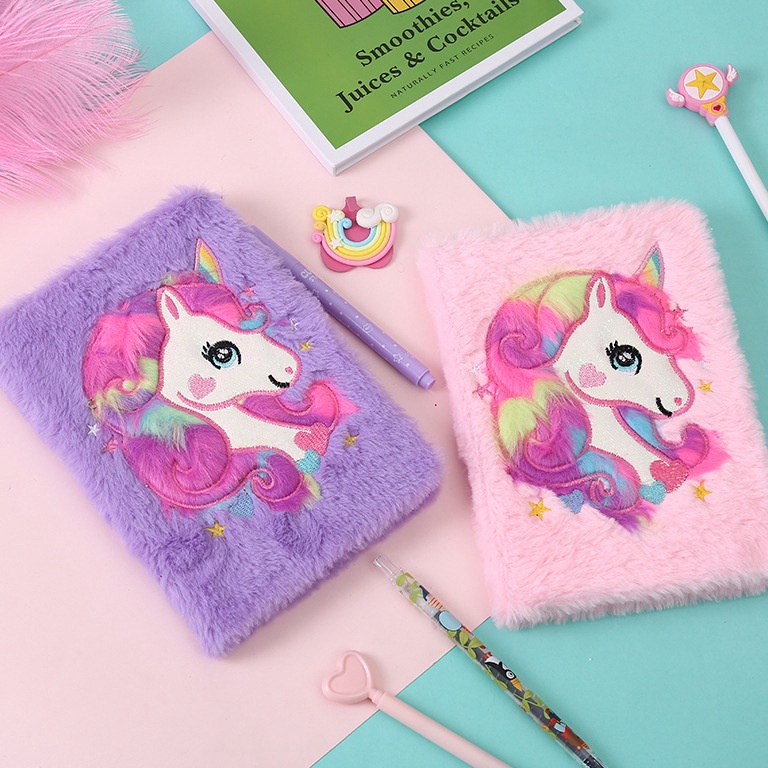 

Murah Terheboh READY Notebook Unicorn Buku Tulis karakter Diary Unicorn Kitty A5 Buku unicorn bulu kado ultah Anak Perempuan