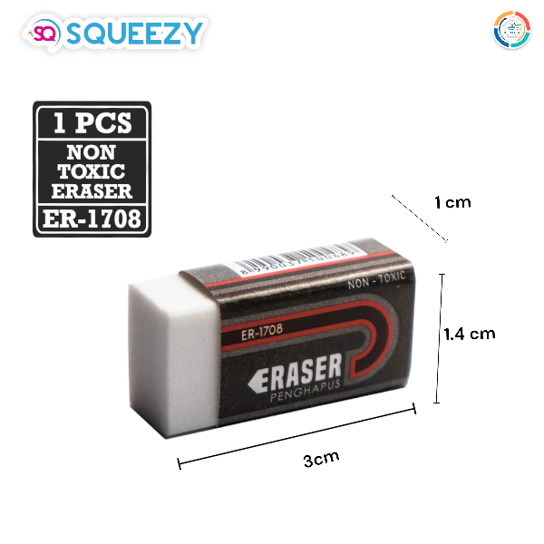 

Squeezy Eraser Penghapus Kecil White ER-1708 | @ 1Pcs