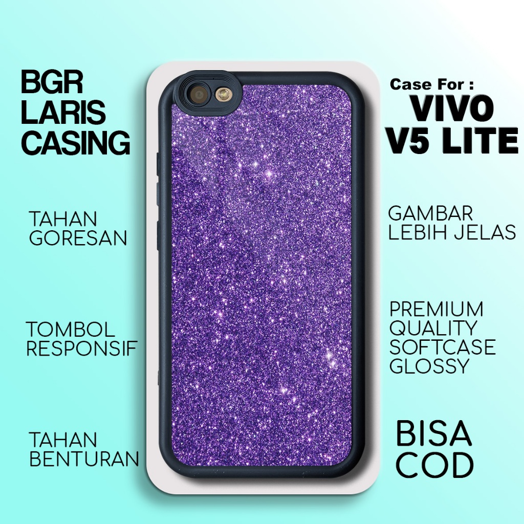 Casing Vivo V5 Lite Terbaru Gliter Case Vivo V5 Lite Termurah Hardcase Softcase Glossy Terlaris