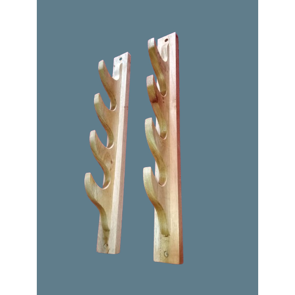 rak kayu dinding joran tegek pancing