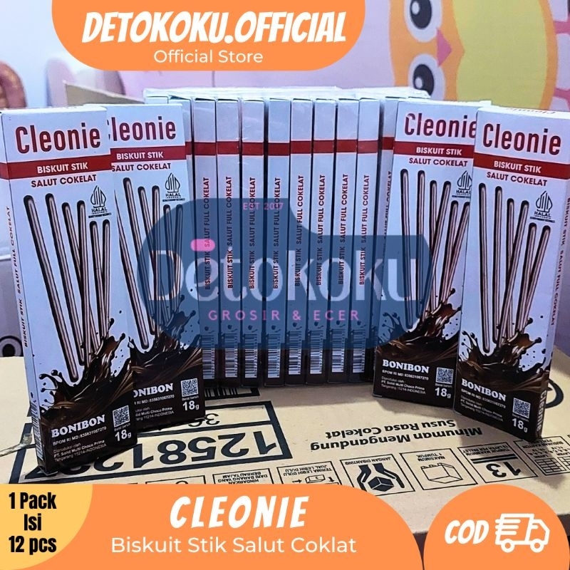

[1 Pack] Bonibon Cleonie Biskuit Stik Bersalut Coklat