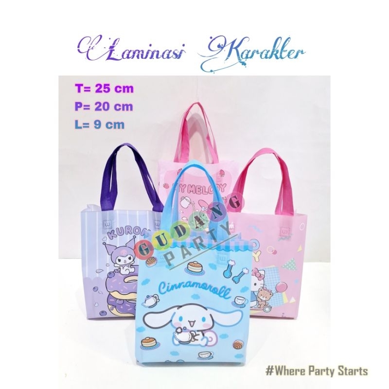 

Spunbond Laminasi Karakter Tas Goodie Bag Ultah Bingkisan Souvenir