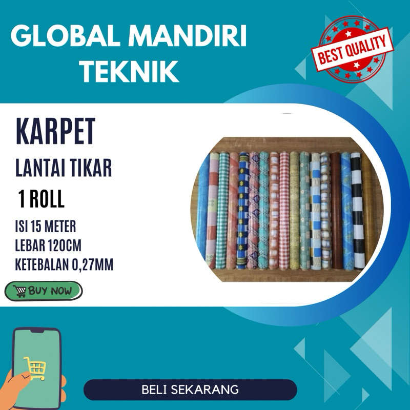 karpet lantai tikar lantai taplak meja motif vinyl lebar 120cm ketebalan 0,27mm @perROL 1 ROL ISI 15