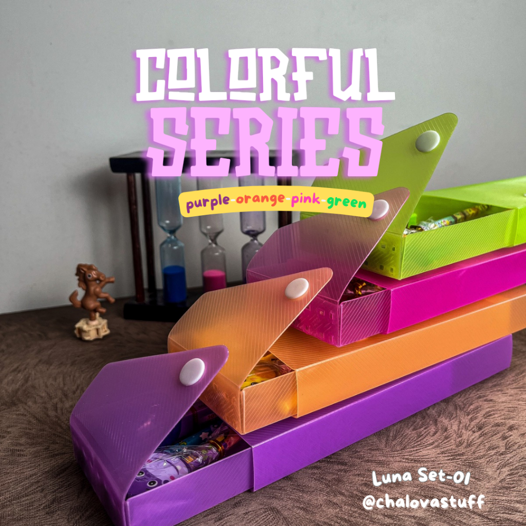 

[SET] KOTAK PENSIL ESTETIK LENGKAP / COLORFUL PENCIL CASE SET ISI PENSIL PENGHAPUS DAN OROTAN / KADO ULTAH ANAK/ LUNA SET-01 COLORFUL SERIES