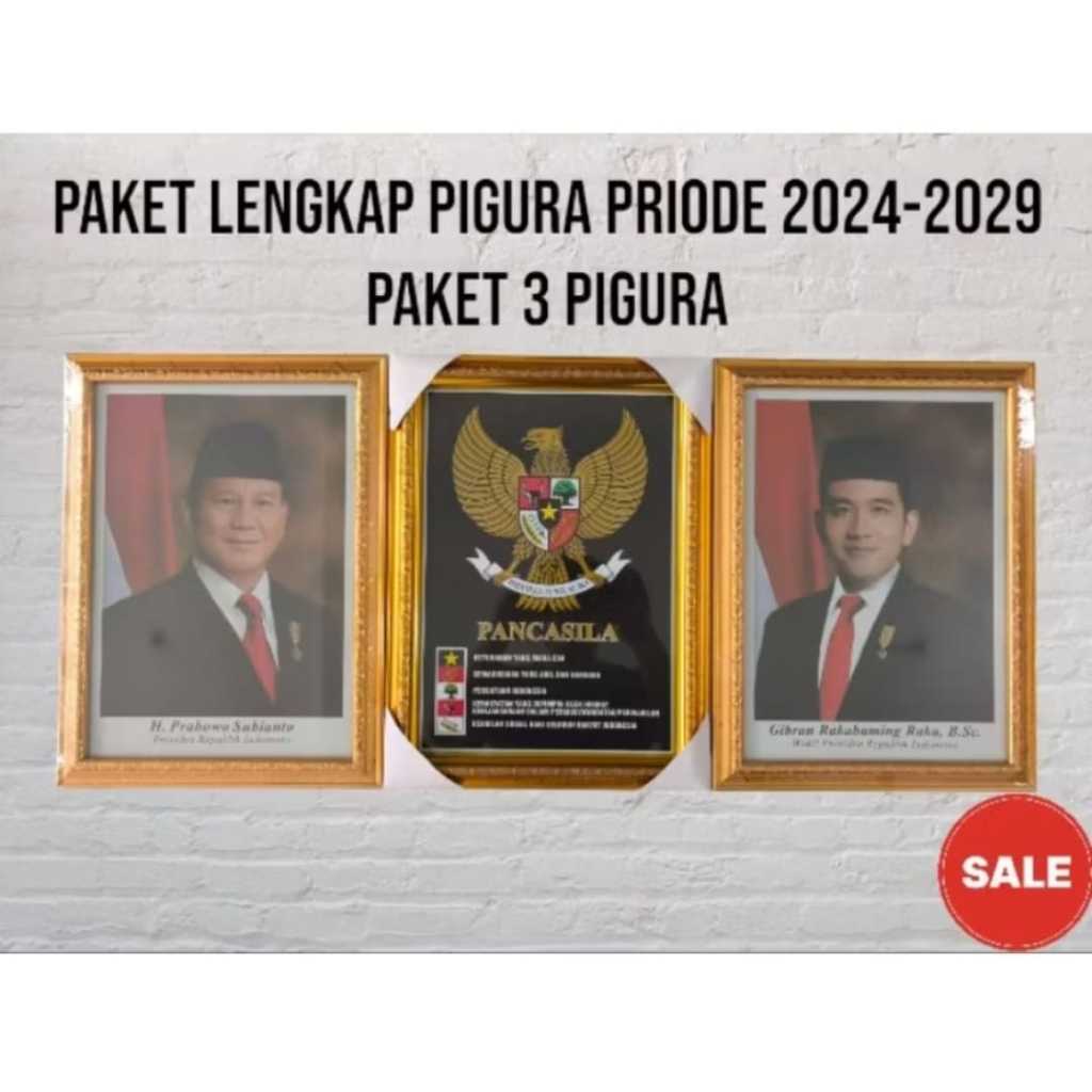 

Paket Pigura dan Foto Garuda, Presiden dan Wakil Presiden Republik Indonesia 2024 - 2029