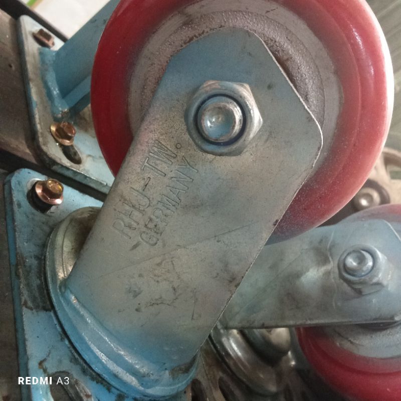 1 set roda troli 4 inch 100x50 tebal roda 5cm rhj-tw germany