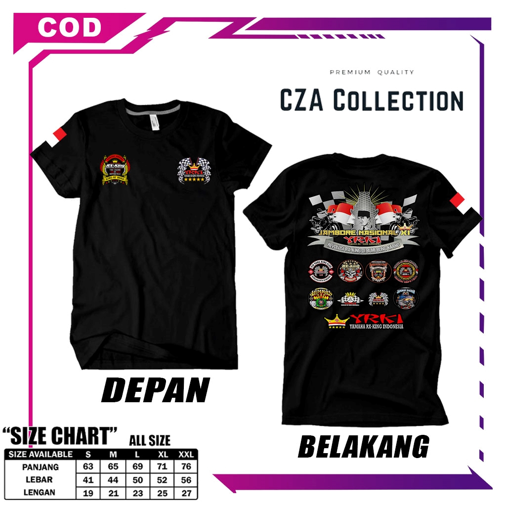 CZA FASHION-KAOS SABLON JAMNAS YRKI JAMBORE NASIONAL XI/BAJU RX KING/DISTRO/UNISEX/VIRAL/ATASAN/COD