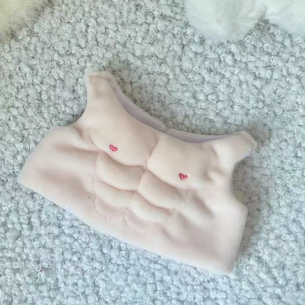Baju boneka 20cm/40CM Cotton doll muscle clothes outerwear vest creative abdominal muscle dressing