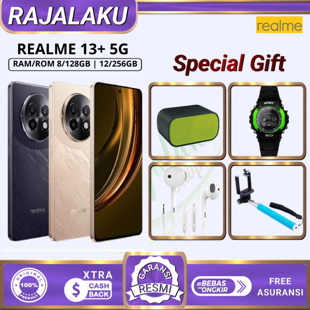 HP REALME 13 PLUS 5G NFC & REALME 13 5G NFC RAM 12GB ROM 256GB |  6.67" AMOLED 120Hz GARANSI RESMI I