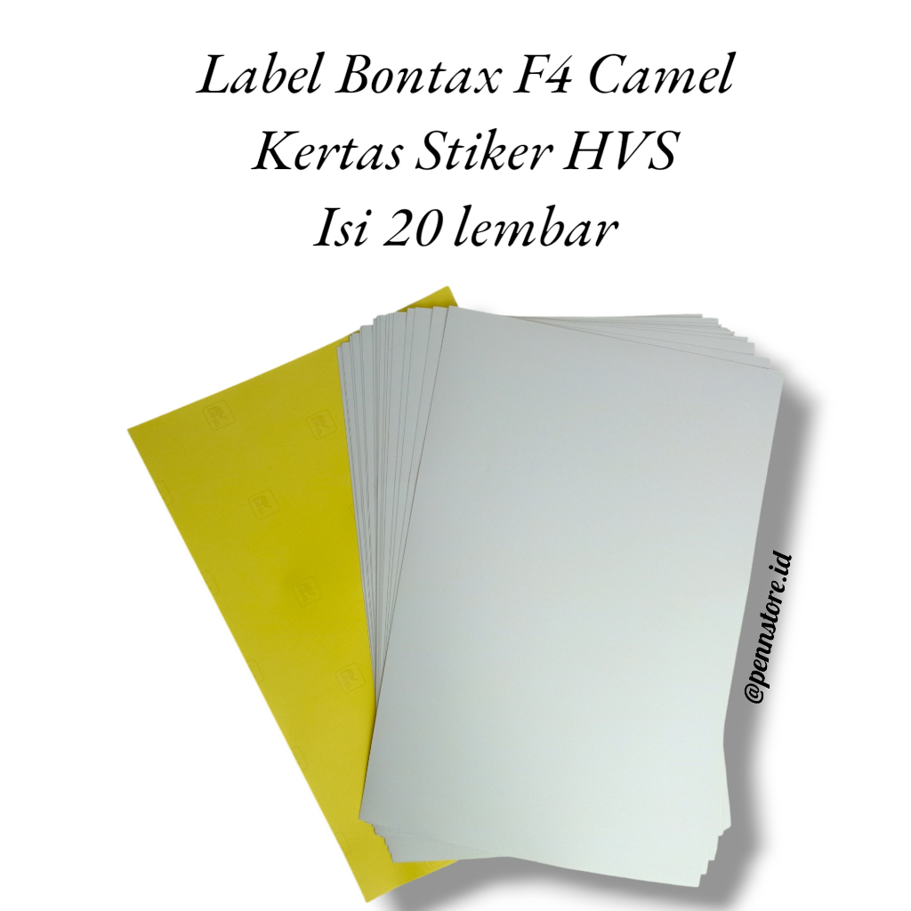 

(isi 20 lembar) Label Bontax F4 Camel - Kertas Sticker HVS