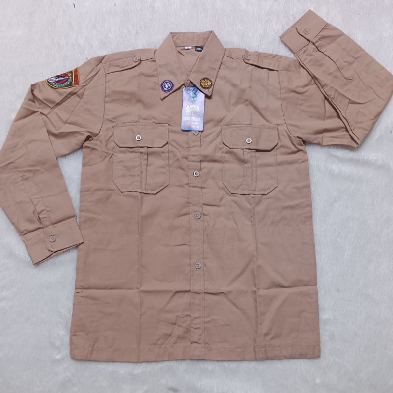 kemeja pramuka smp lengan panjang bet jawa Tengah