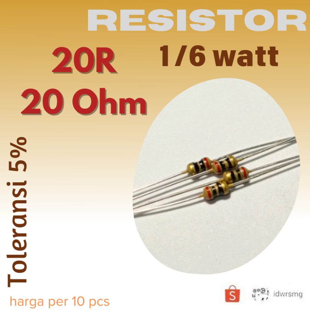 R Resistor 20R R20Ohm 1/6w 20 ohm 20ohm 1/6 watt 5%