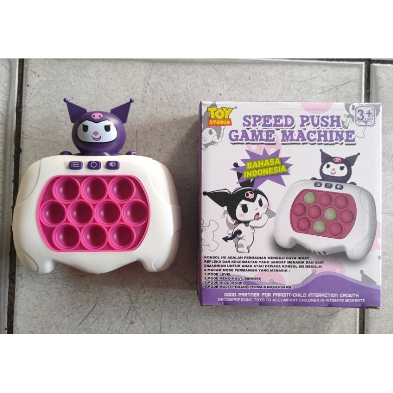 Mainan anak  pop id let bahasa Indonesia speed push game machine