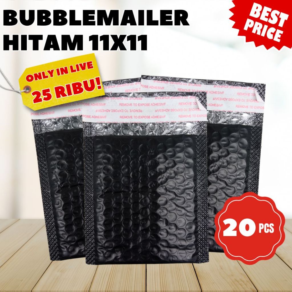 

[Live Exclusive] Amplop Bubblemailer 11x11 ISI 20 PCS