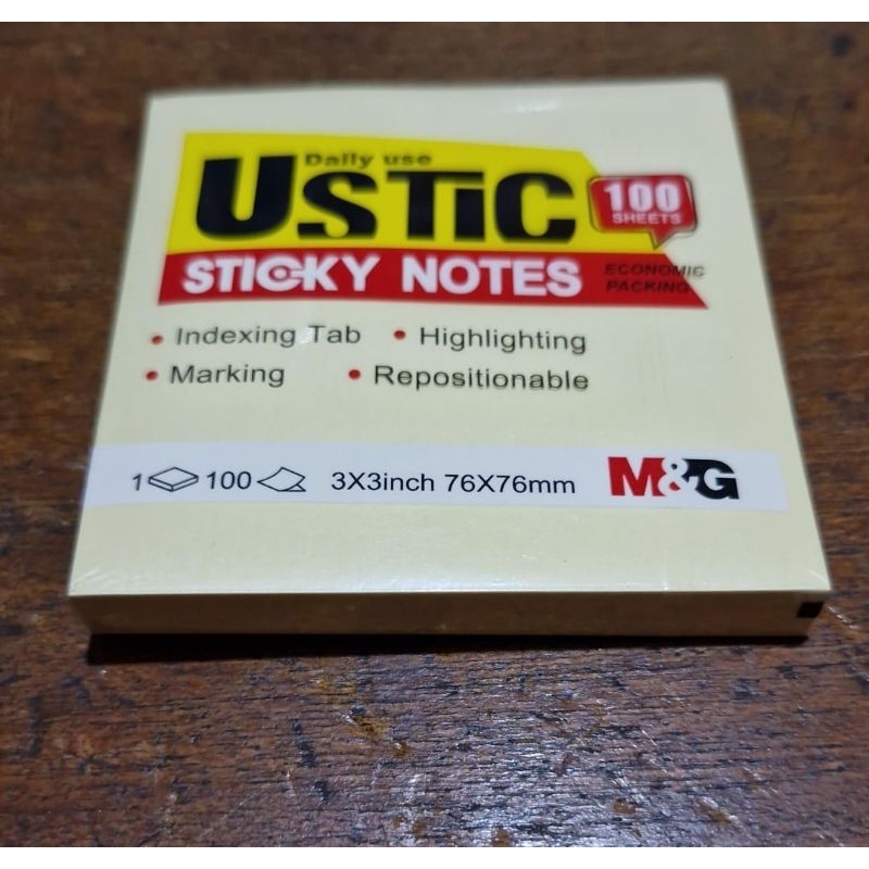 

STICKY NOTES YS-474 76mmx76mm M&G / MEMO TEMPEL USTIC 100 SHEET M&G 3x3 inch/ STICK NOTE ASS33U189