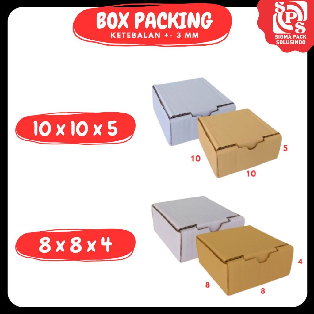 

Box 10x10x5 / 8x8x4 LD Kardus Karton Packing Madu Hampers Kotak Kemasan Box Souvenir Karton Fix
