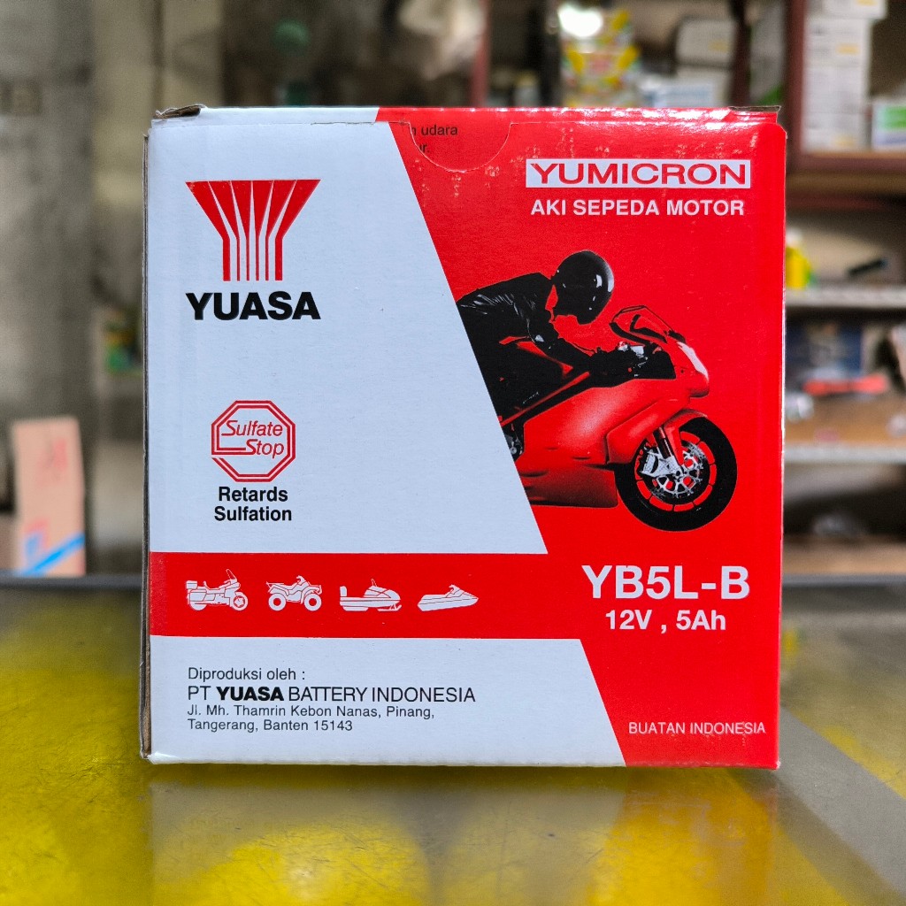 Aki Basah Yuasa YB5LB Accu Basah Motor