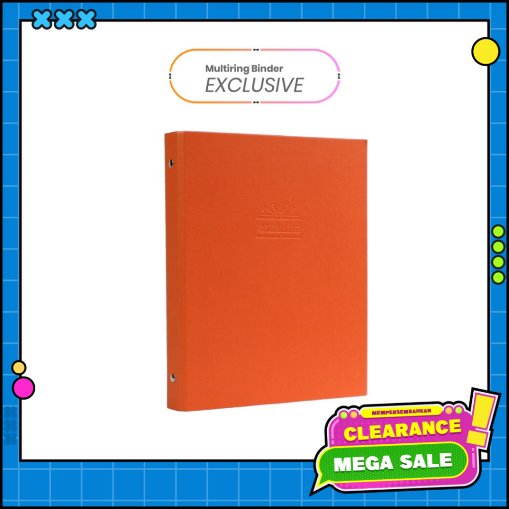 

Bantex Exclusive Multiring Binder B5/26 Ring O-25mm Orange #1327 12