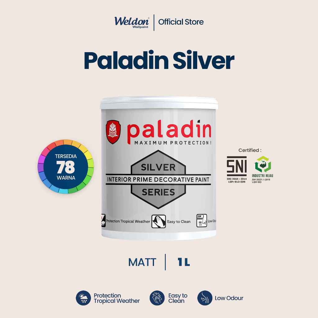 Paladin Silver - Cat Tembok Interior Premium (1L)