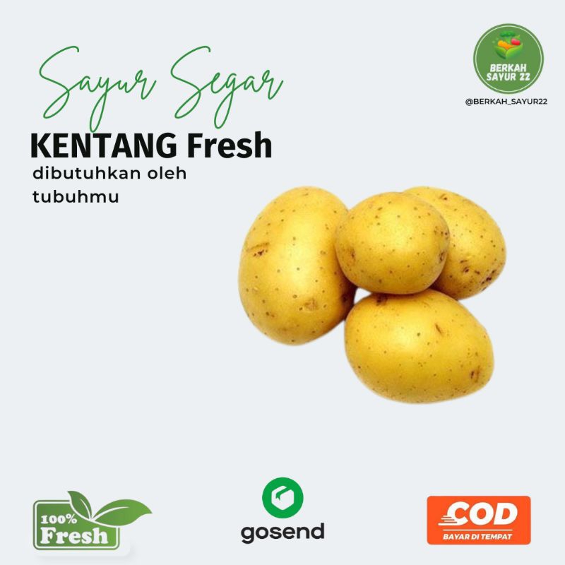 

BERKAH_SAYUR22 Kentang Segar/500gr