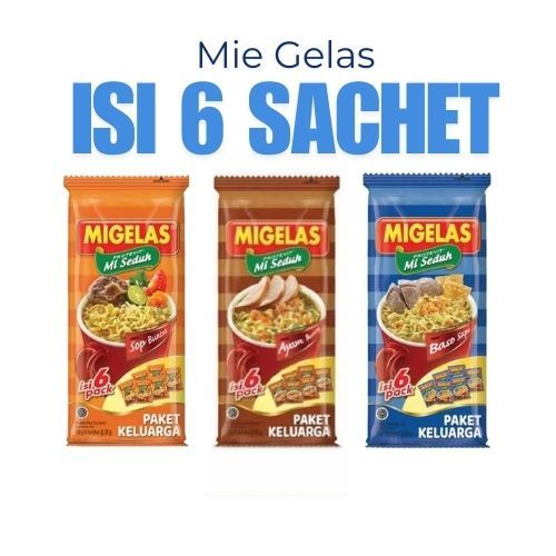 Mie Gelas Paket Keluarga Isi 6 Sachet
