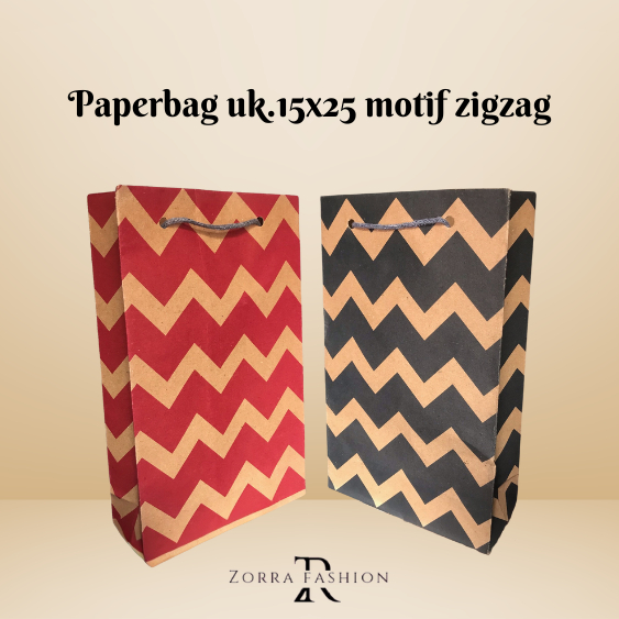 

PAPER BAG MOTIF ZIG-ZAG WAFER TANGGO DAN MINUMAN 15x7x25 SOUVENIR PERNIKAHAN TAS KADO / TAS KERTAS / PAPER BAG HAJATAN / TAS SOUVENIR