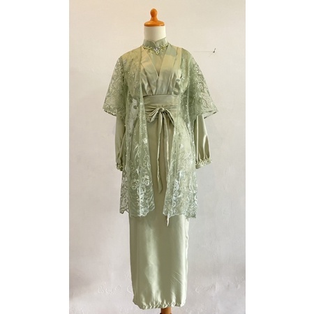 TERMURAH LUCIA KIMONO OUTER BROKAT TULLE MUTIARA | ONESET WANITA TERBARU MAXY DRESS VELVET BRUKAT GA