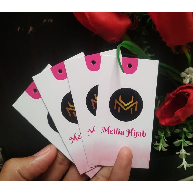 

Cetak hang tag label baju handtag 1000pcs