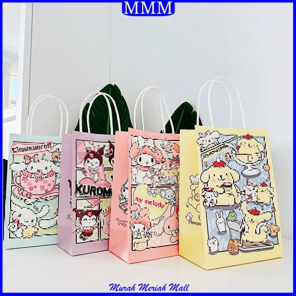 

MMM Paper Bag Happy birthday Kantong Kertas Animasi Goodie Bag Bingkisan Snack Anak Tas Hampers Kado Motif Kartun Lucu