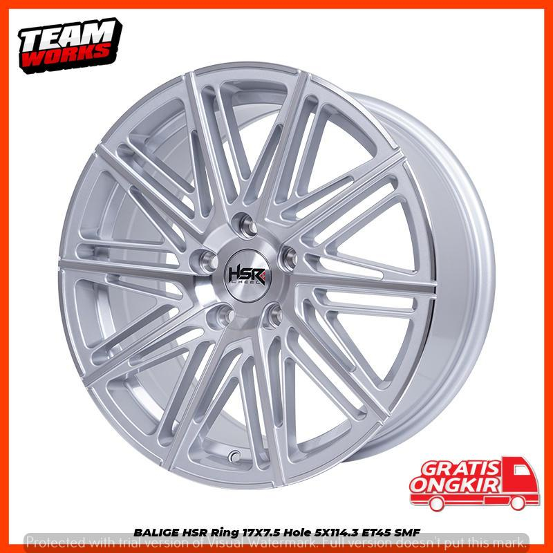 VELG MOBIL RING17 HSR BALIGE SILVER UNTUK BALENO ERTIGA INNOVA LEXUS RUSH TERIOS PELEK R17