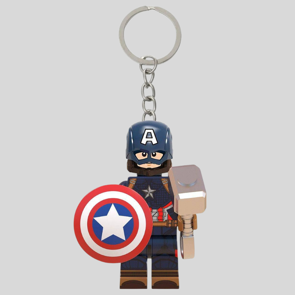 Captain America LEGO Keychain | Gantungan Kunci LEGO Captain America | Marvel Series