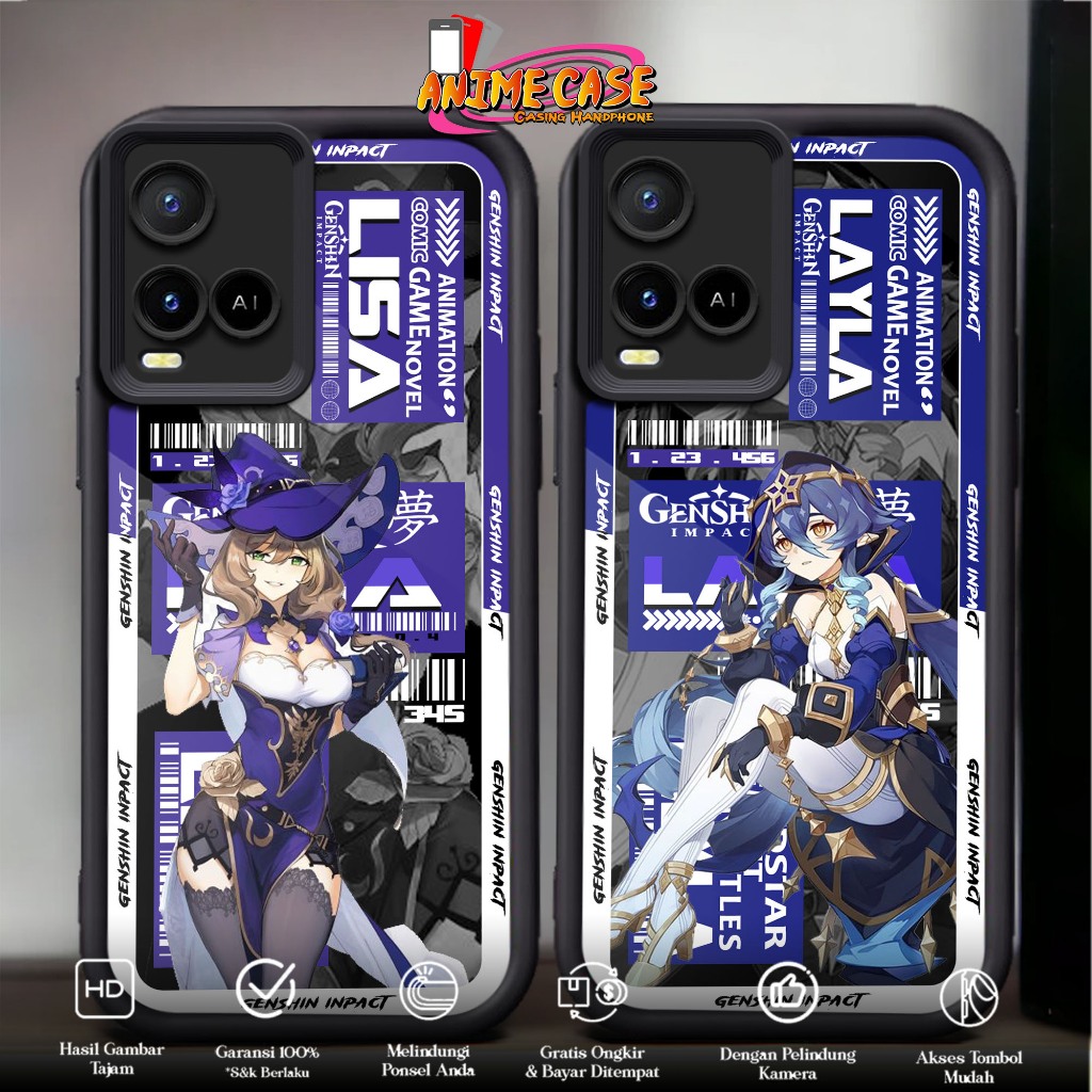 Case VIVO Y21 Y21S Y21A Y21A Y21E Y33S Y33T Anime Case Motif GENSHIN Case Hp Casing HP Hardcase Soft